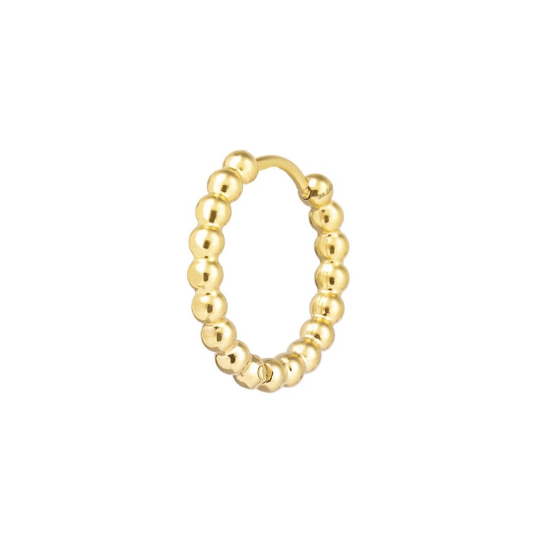MARLU- Orecchino a cerchio 1,7 cm trama con sfere