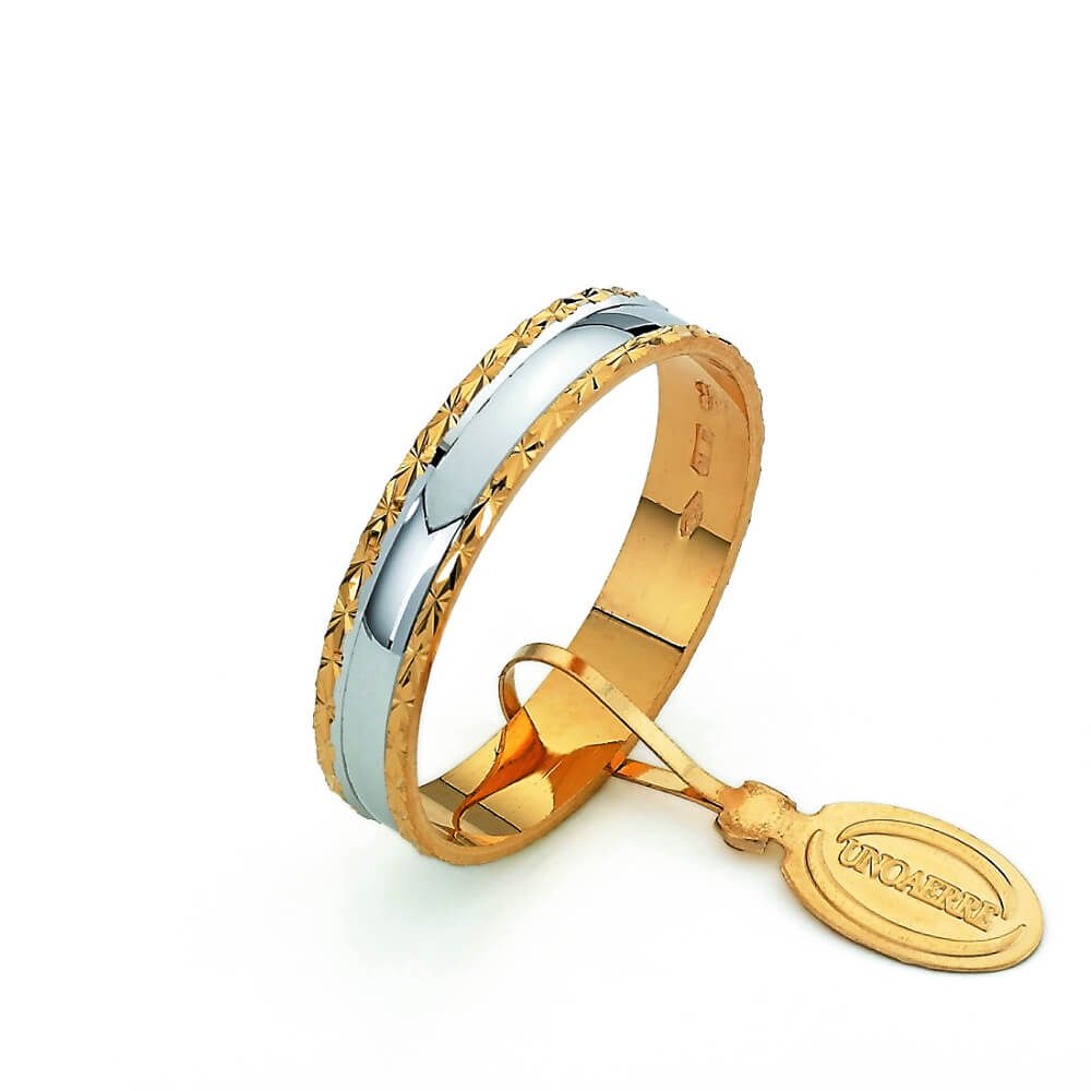 Fedina Classica Unoaerre in Oro Bicolore – AF 235 07