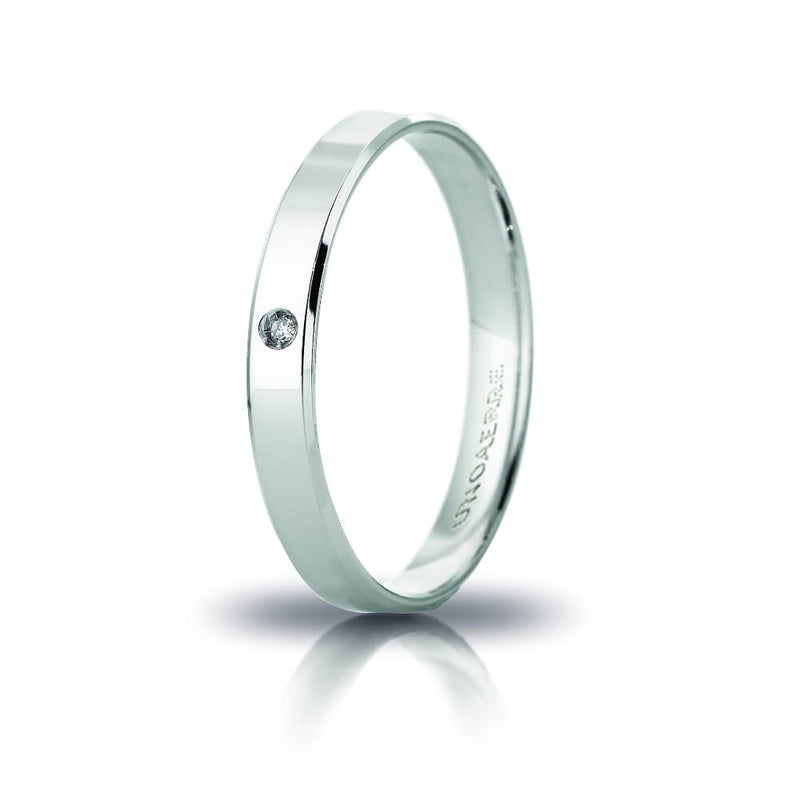 Fedina Unoaerre in Oro Bianco con Diamante – 30 AC 287/001 04