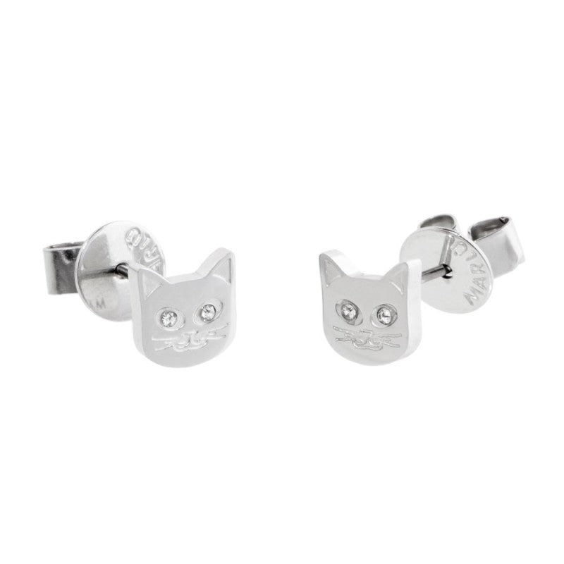 MARLU- Orecchini a lobo gatto con cristalli