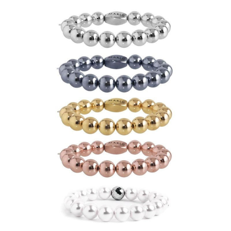 MARLU- Bracciale elastico sfere 10mm