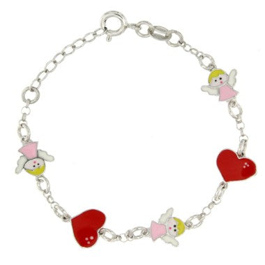 LUCA BARRA-BRACCIALE BABY" IN ARGENTO 925 ANGELO CUORE
