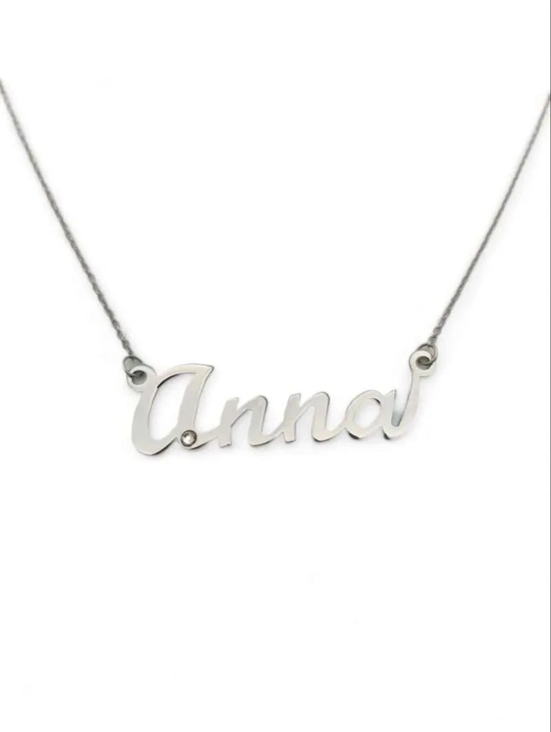 LUCA BARRA- Collana in argento 925 con scritta Barbie