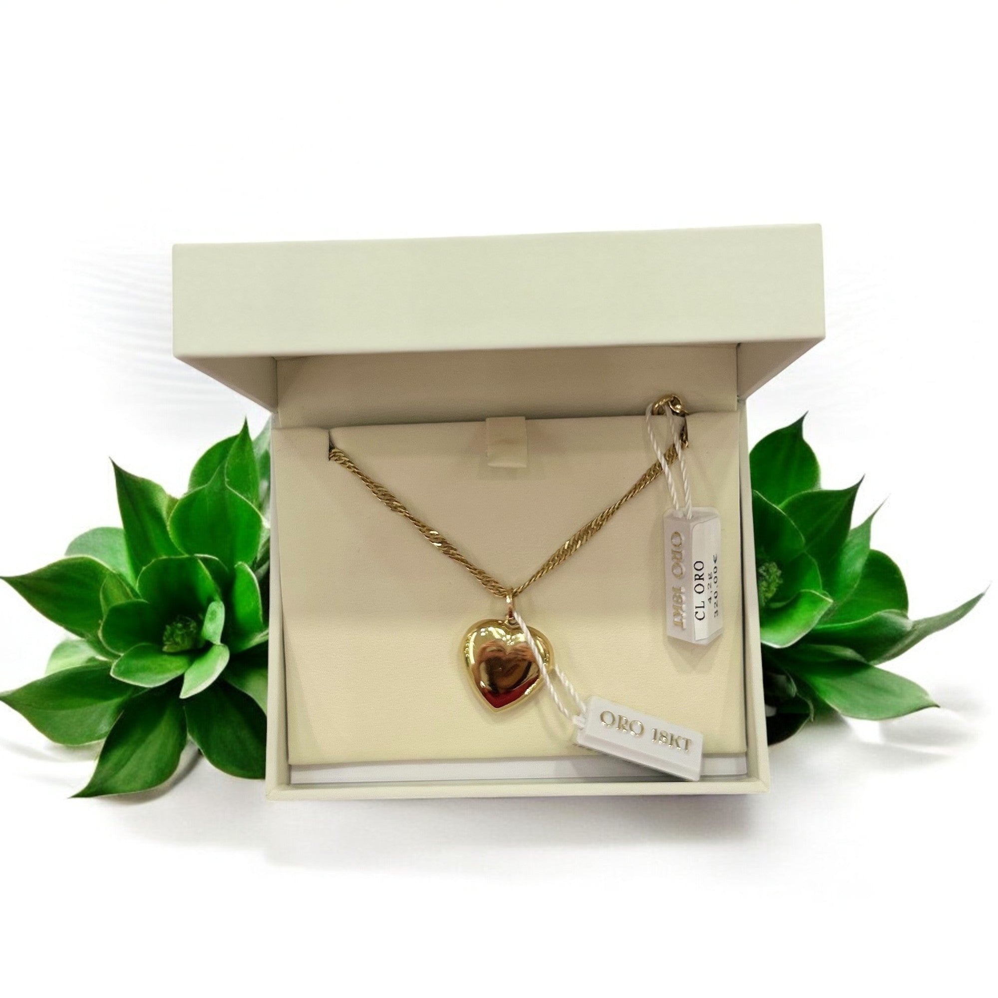 Ciondolo in oro cuore bombato - Oro18kt*