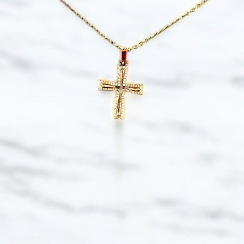 Collana in  oro croce - Oro18kt