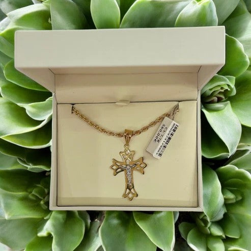 Collana in oro crocifisso - Oro18kt - 7,7 gr