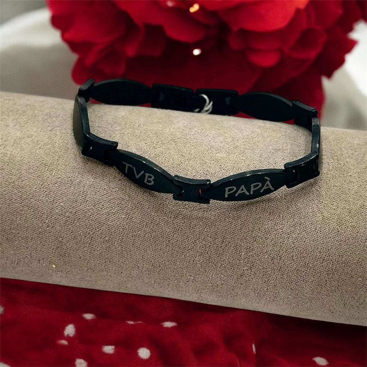 LUCA BARRA- BRACCIALE PAPA' IN ACCIAIO