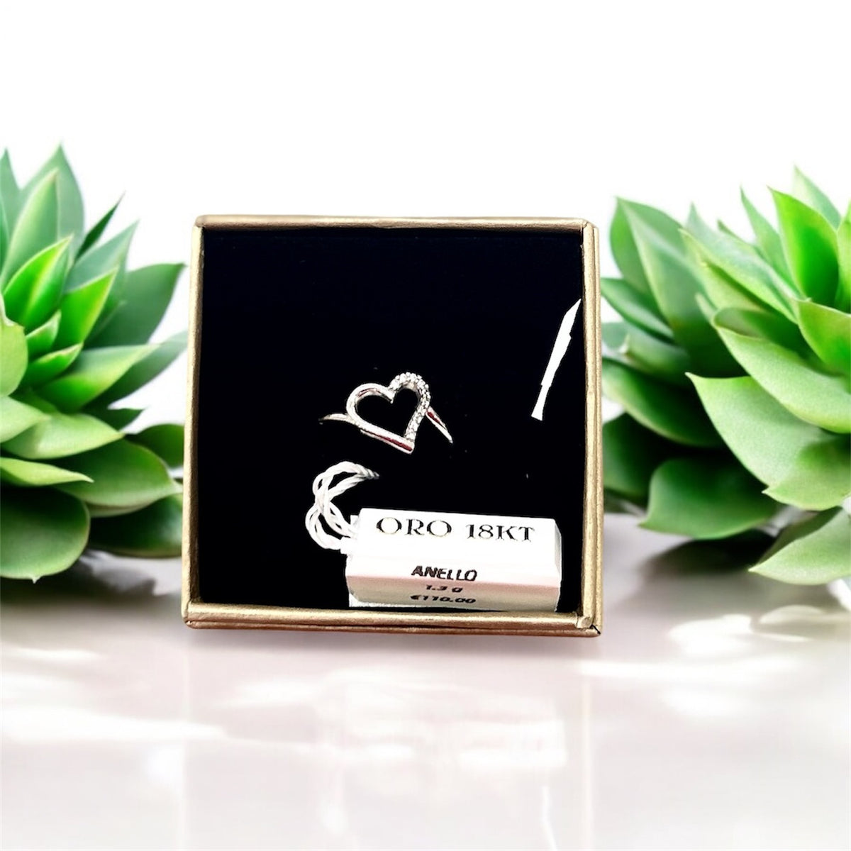 Anello Cuoricino in Oro 18 kt – Modello Cuore 6,6 gr.