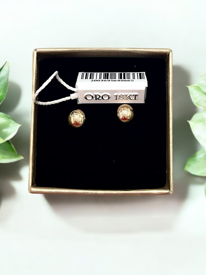 Orecchini Bottone in Oro 18 kt
