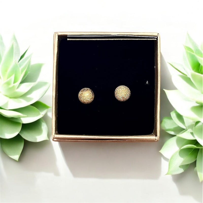 Orecchini Bottone in Oro 18 kt