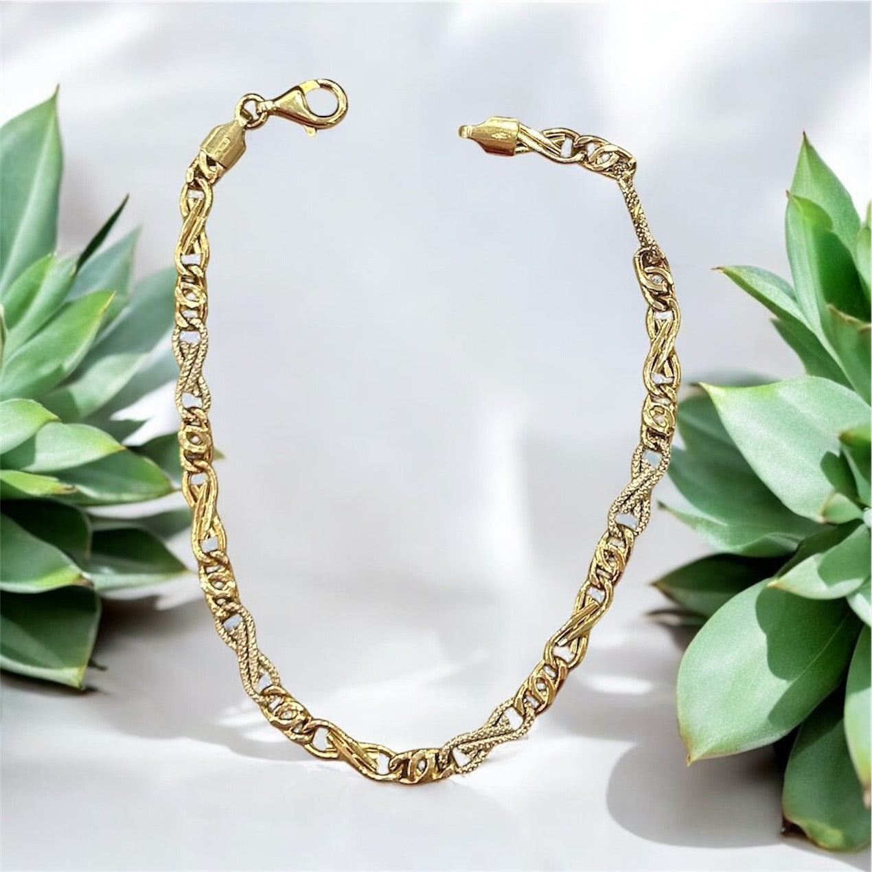 Bracciale in oro maglia infinito - Oro18kt