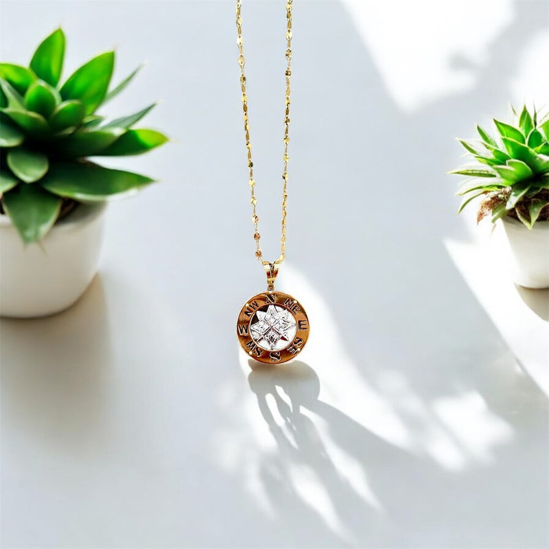 Collana in oro bussola - Oro18kt - 4,5 gr
