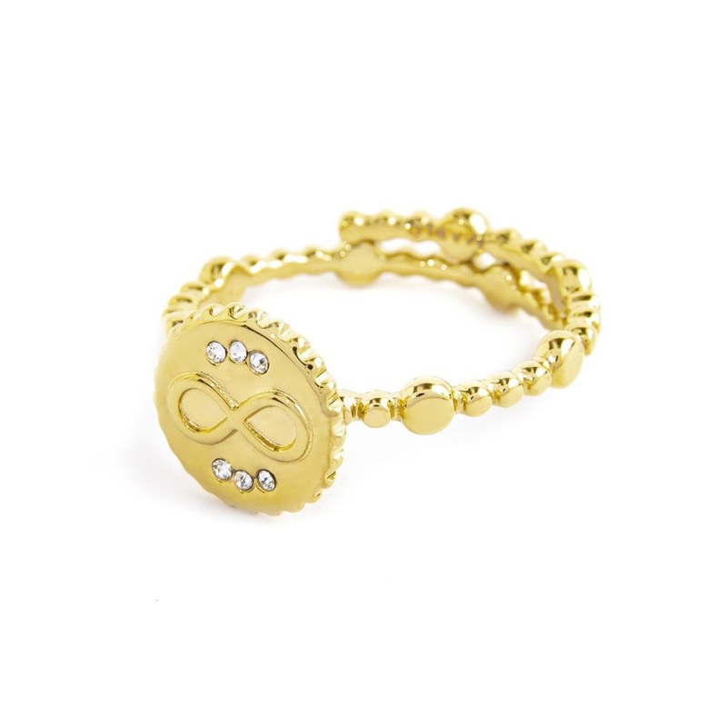 MARLU- Anello medaglietta con infinito