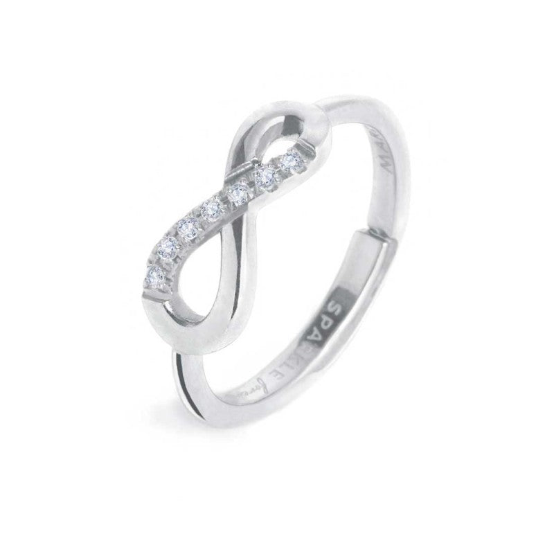 MARLU- Anello infinito con zirconi bianchi