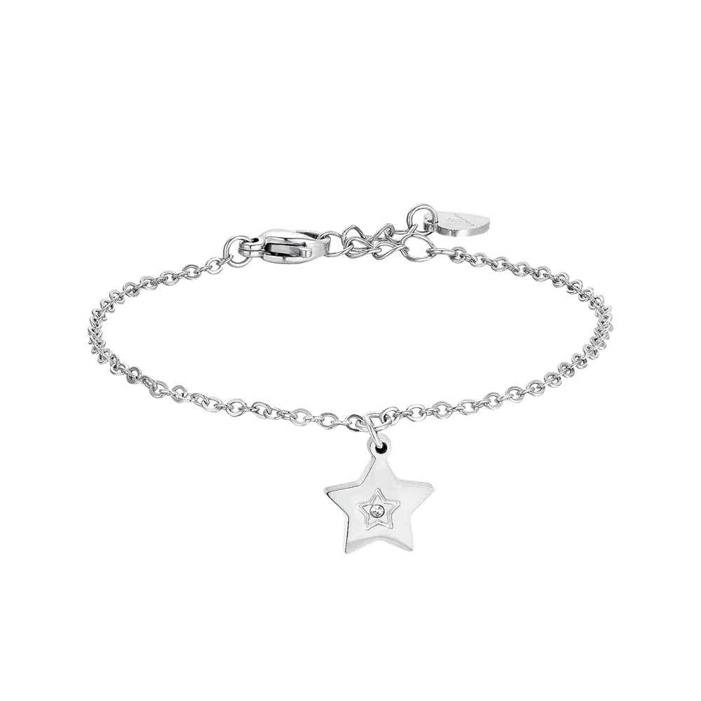 LUCA BARRA-BRACCIALE BAMBINA IN ACCIAIO CON STELLA