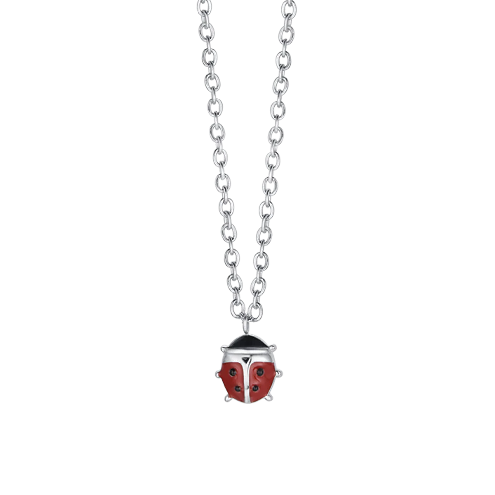 COLLANA BAMBINA IN ACCIAIO CON COCCINELLA - JC101