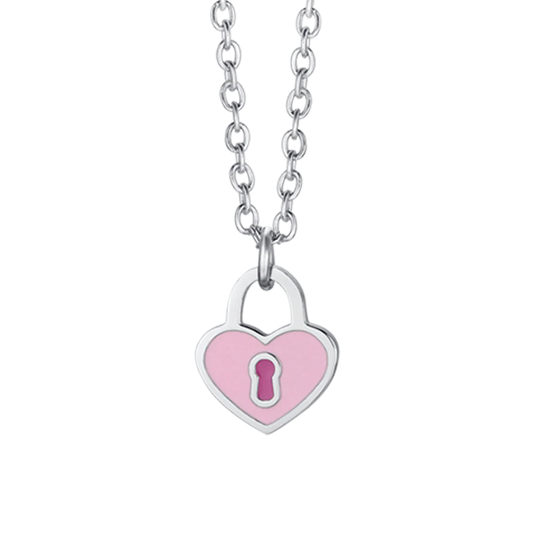 URANIA - COLLANA LUCCHETTO ROSA BABY