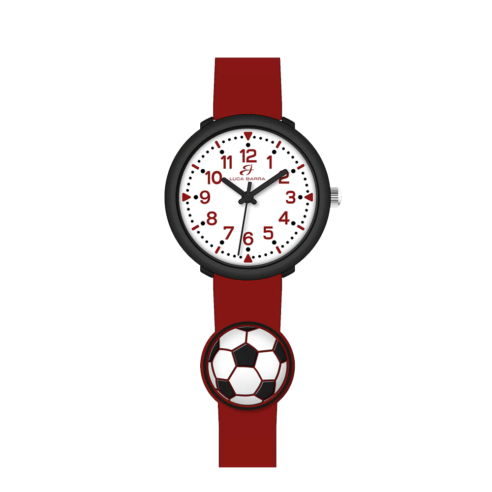 LUCA BARRA-OROLOGIO BAMBINO ROSSO CON PALLONE