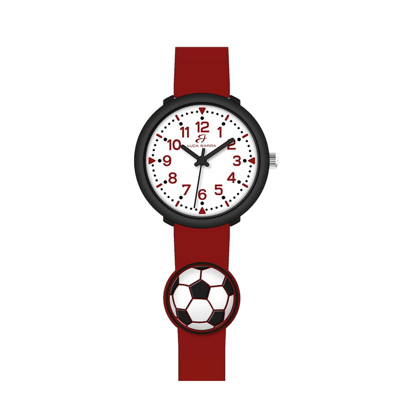 LUCA BARRA-OROLOGIO BAMBINO ROSSO CON PALLONE