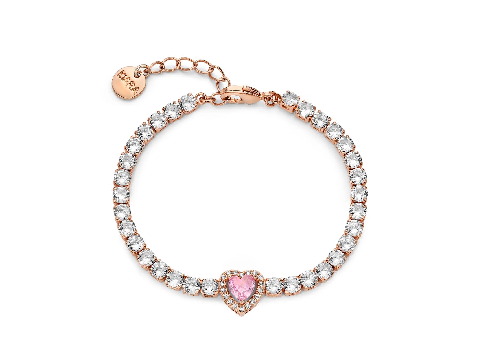Kiara - Bracciale Basik Con Cuore Rosa KBRD1784R