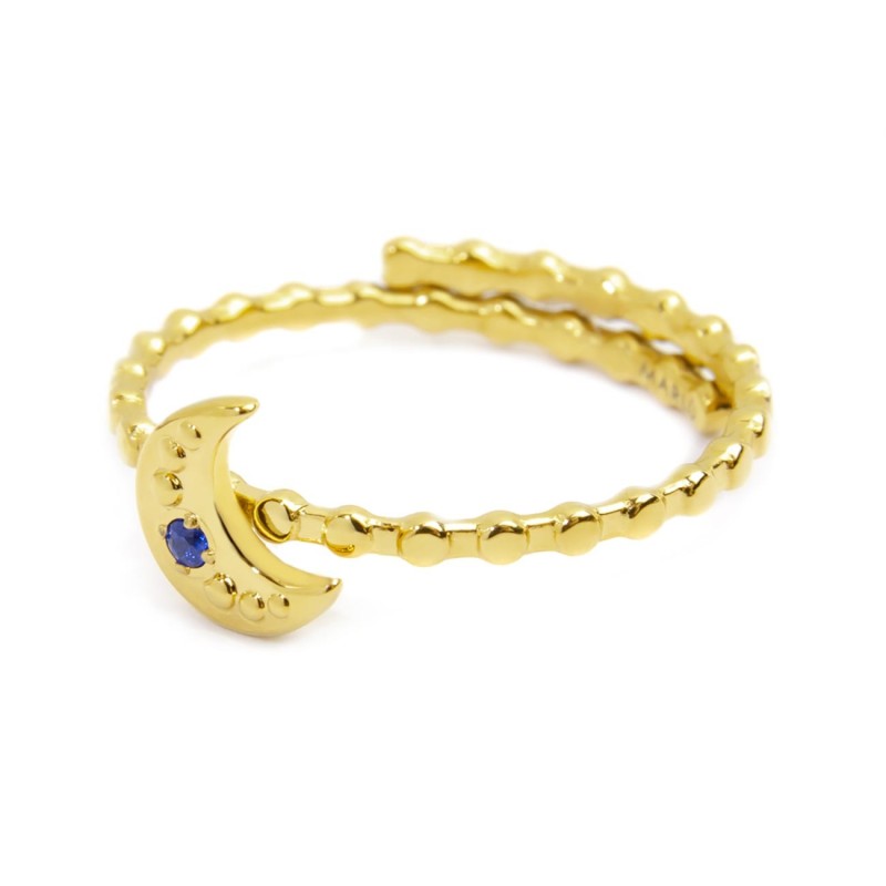 MARLU- Anello luna con zircone