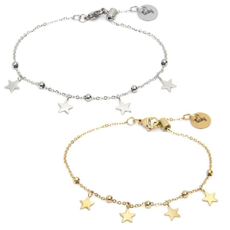 MARLU- Bracciale stelle pendenti