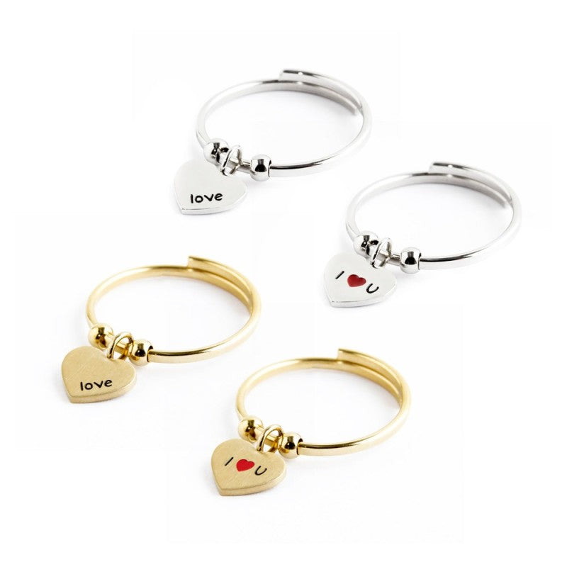 MARLU - Anello cuore pendente