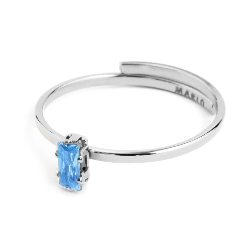 MARLU- Anello con zircone baguette