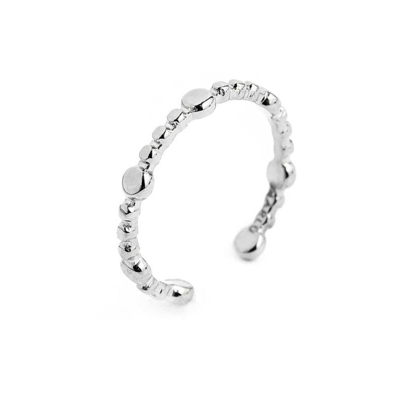 MARLU- Anello da falange trama puntinata mista