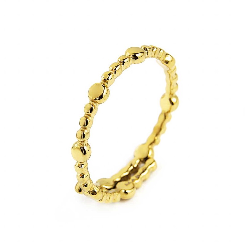 MARLU- Anello trama puntinata mista