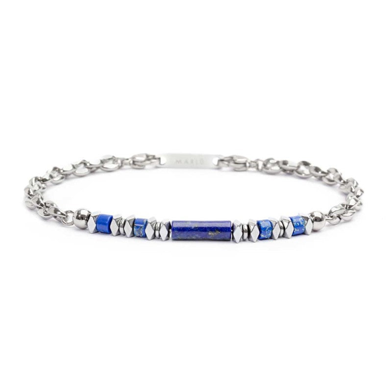 MARLU- Bracciale elementi in pietra ed elementi in ematite catena marine