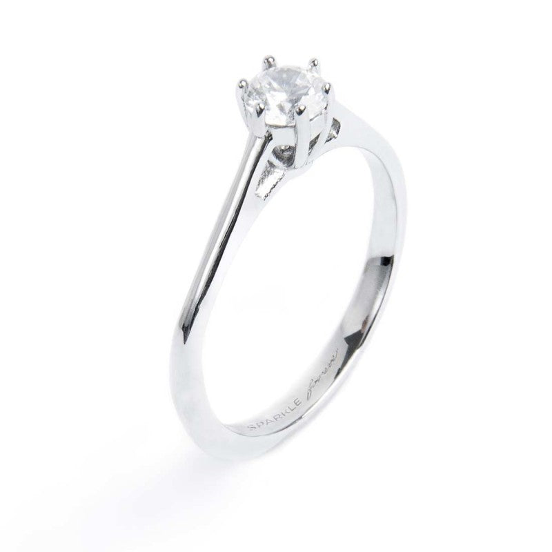 MARLU-Anello solitario zircone 4,25mm