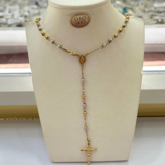 Collana in oro rosario mille luci - Oro18kt