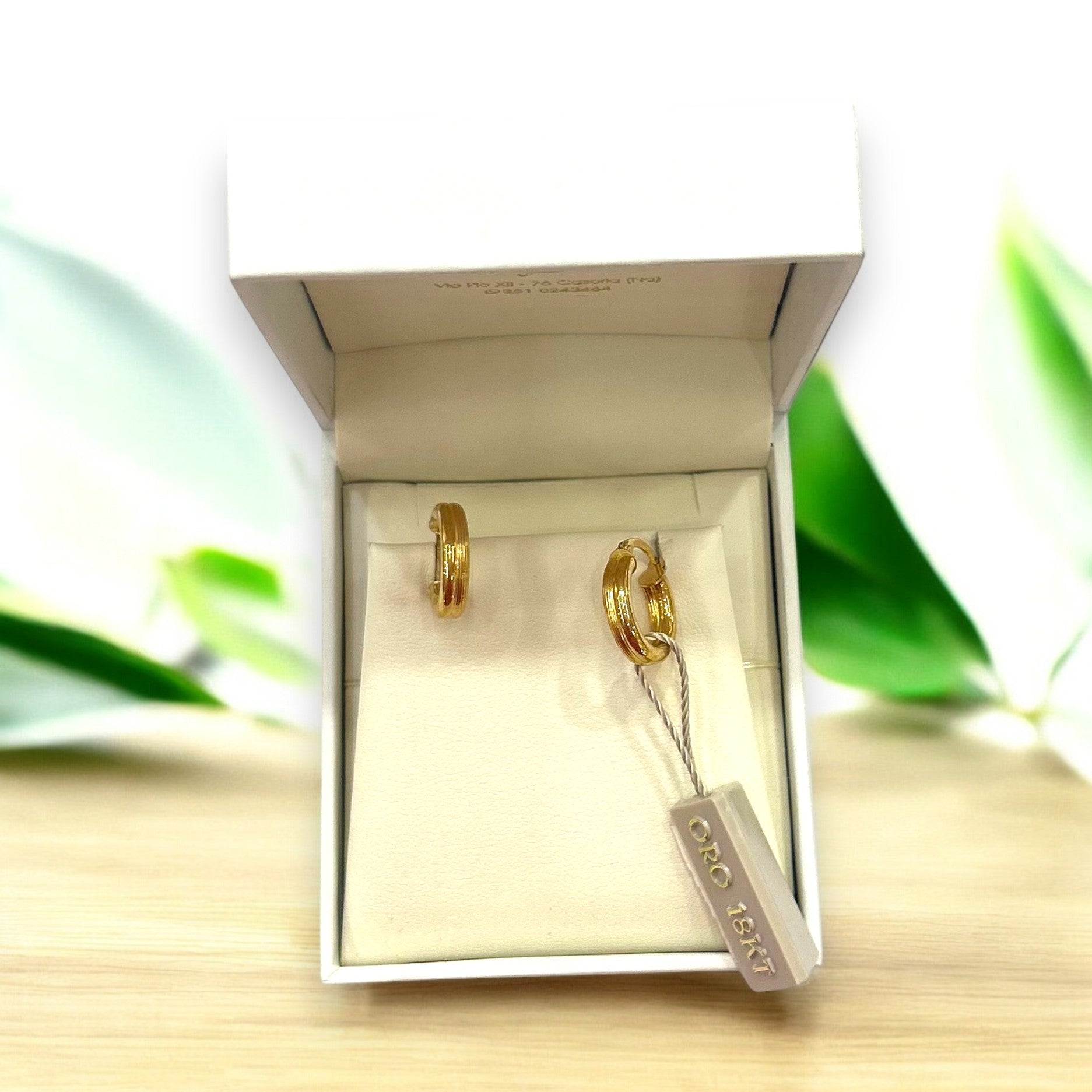 Orecchini in oro cerchio  - Oro18kt