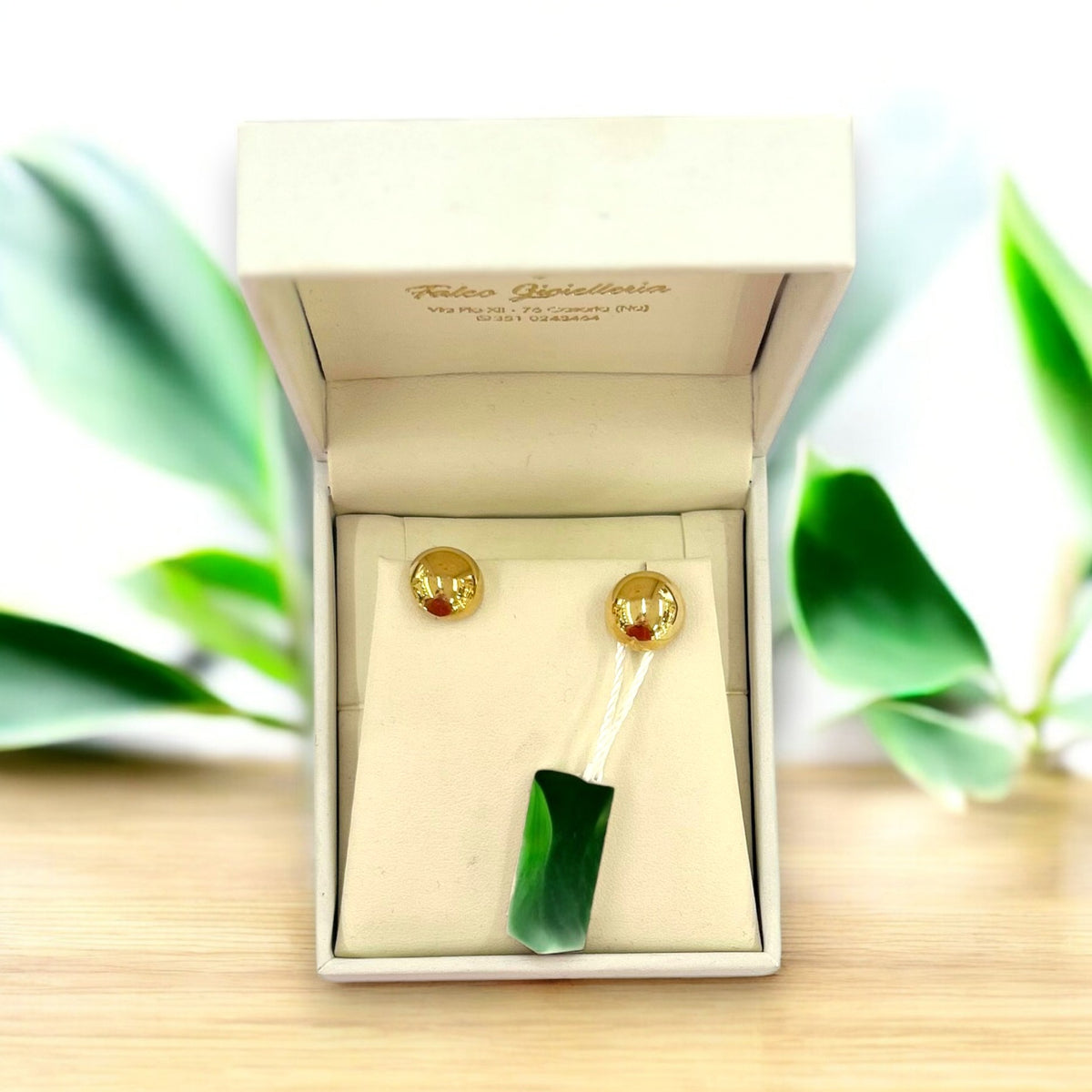 Orecchini Bottone in Oro 18 kt