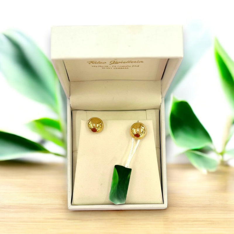 Orecchini Bottone in Oro 18 kt