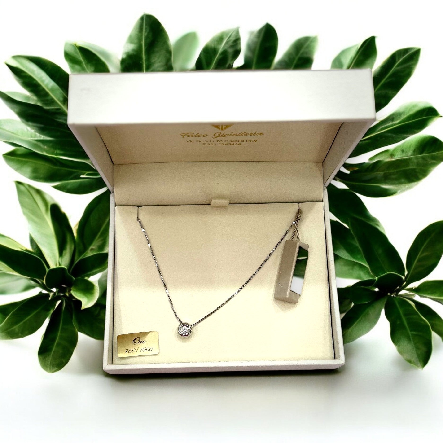 Collana in oro punto luce - Oro18kt