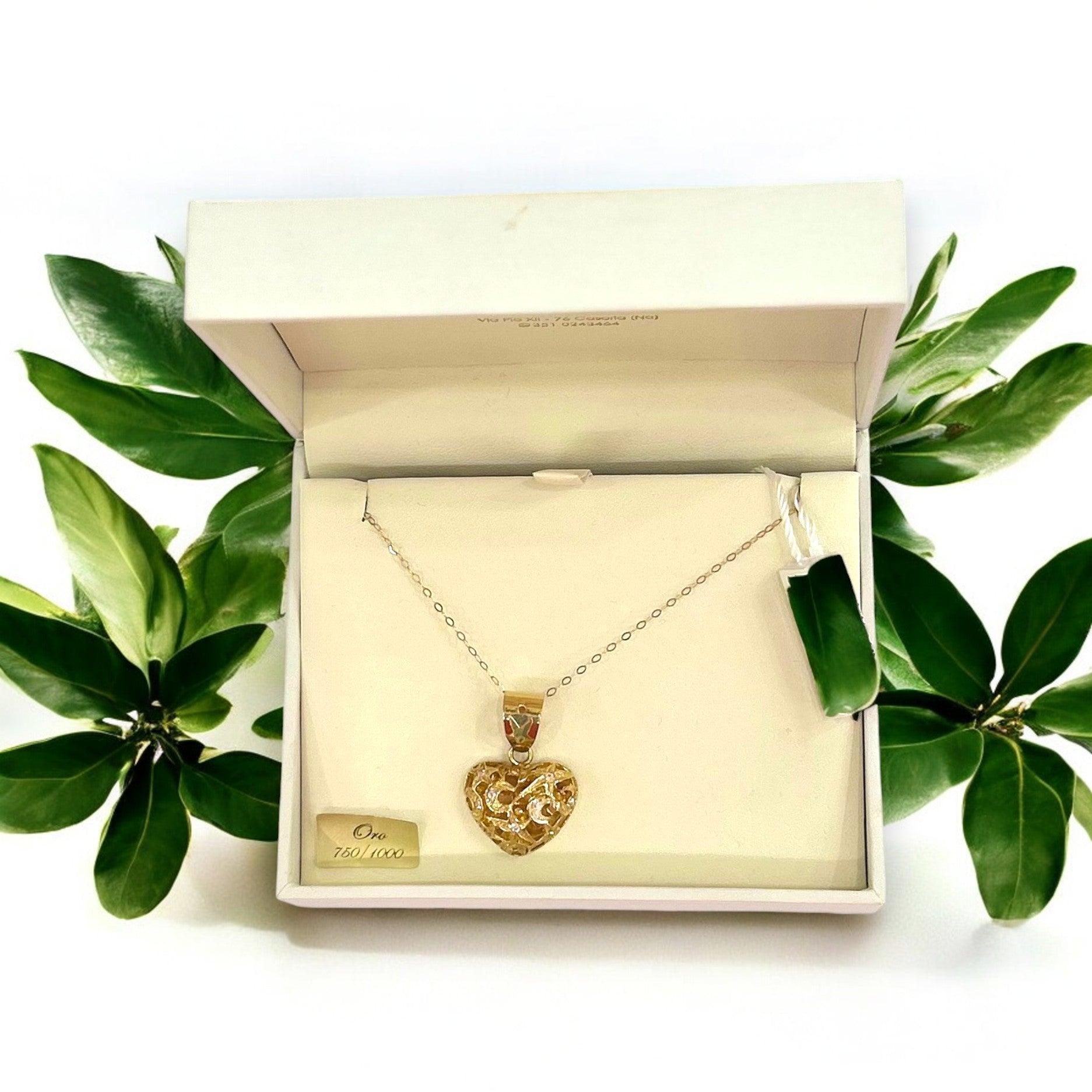 Collana in oro cuoricino  - Oro18kt*