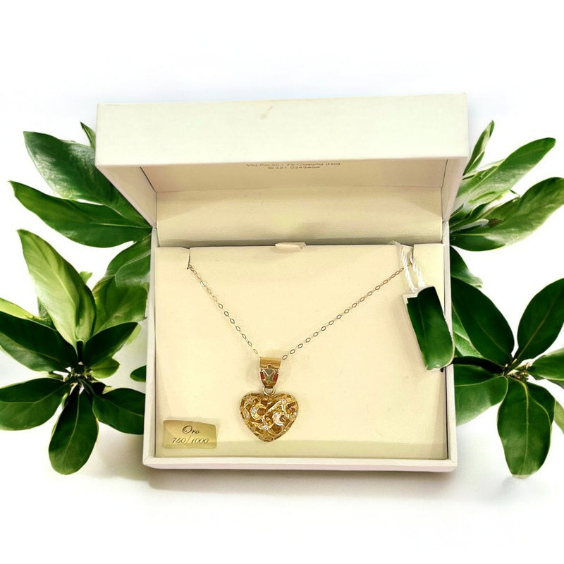 Collana in oro cuoricino  - Oro18kt* - 5 gr
