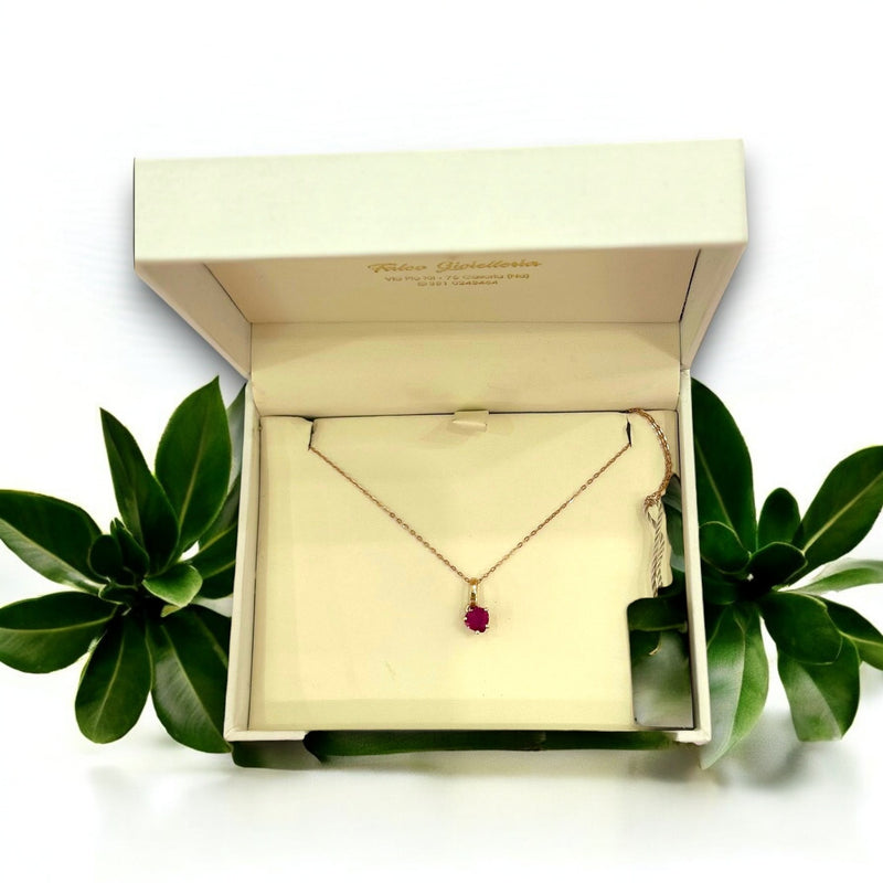Collana in oro con punto luce - Oro18kt - 1,3 gr