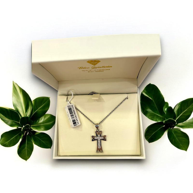 Collana in oro croce - Oro18kt - 3,9 gr