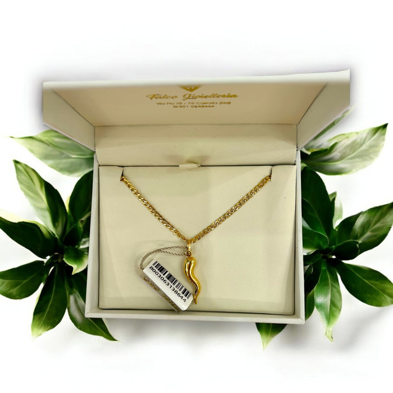 Collana in oro corno - Oro18kt - 6 gr