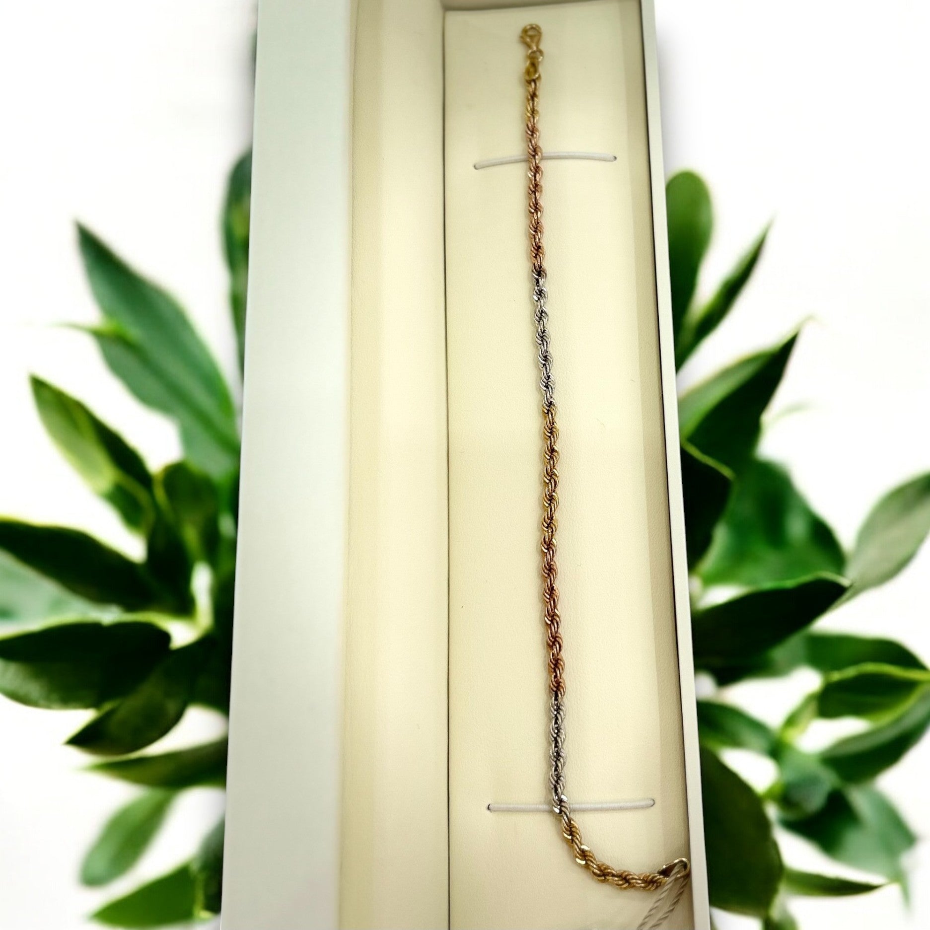 Bracciale funetta multicolore - Oro18kt