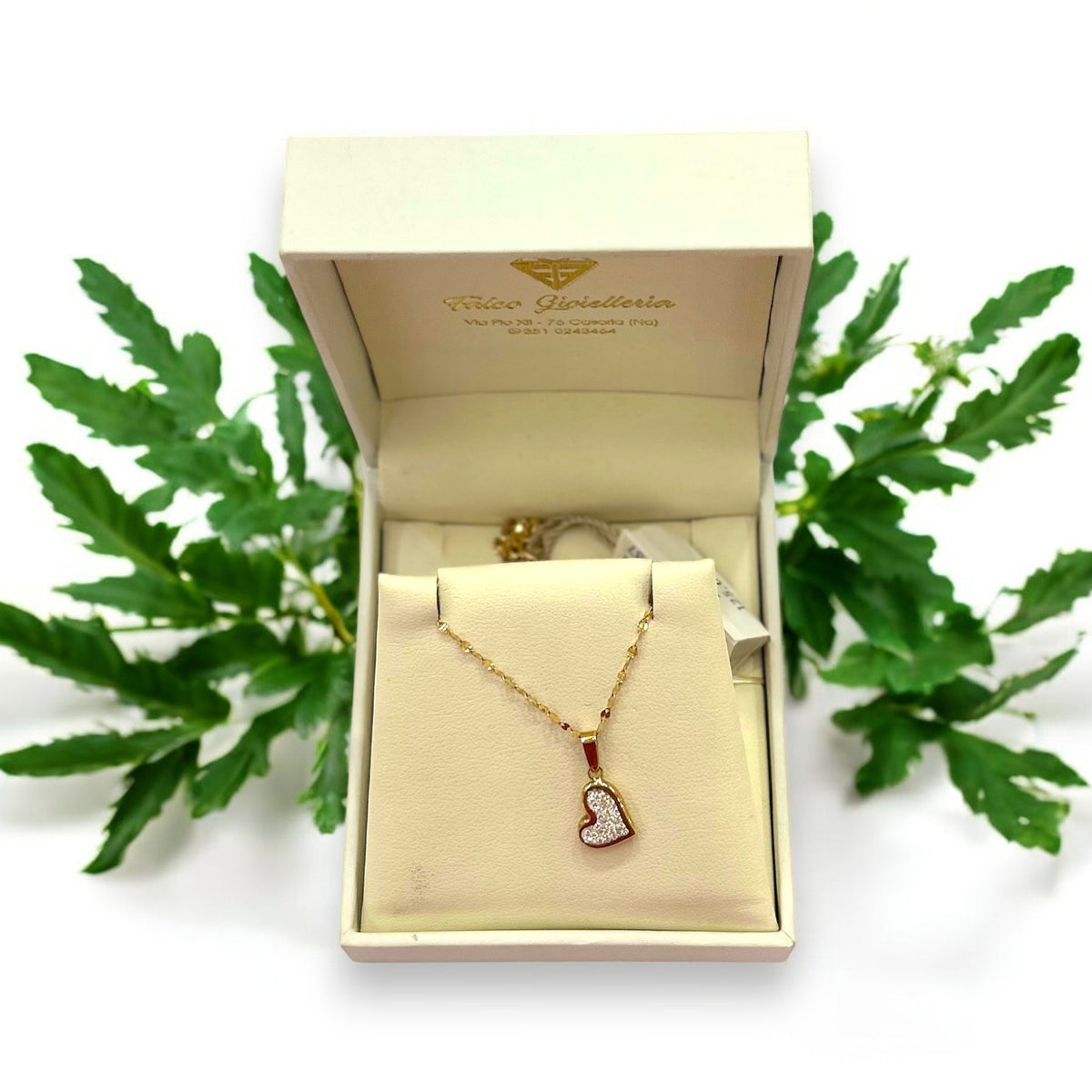 Collana in oro cuoricino - Oro18kt - 1,5 gr