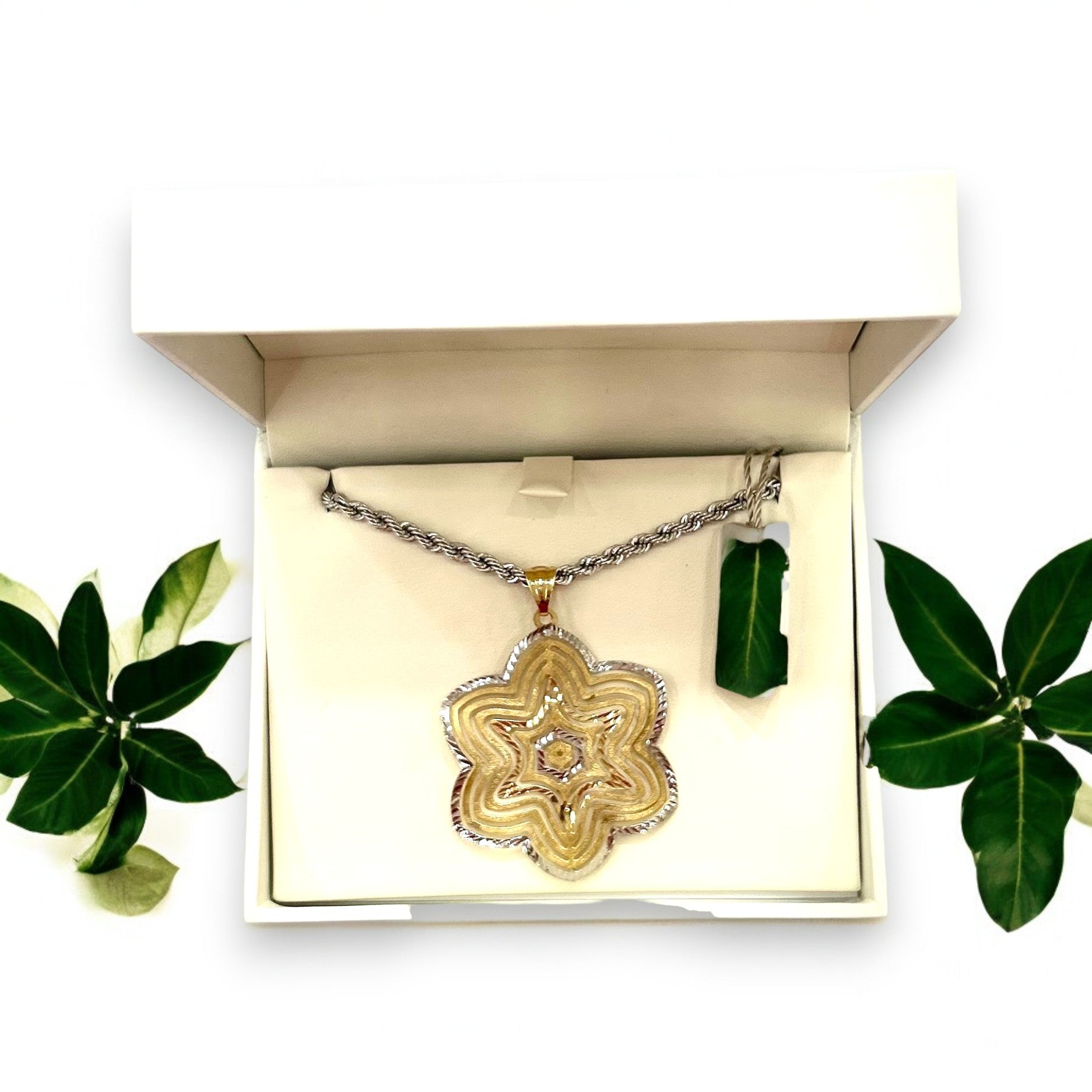 Collana in oro fiore - Oro18kt