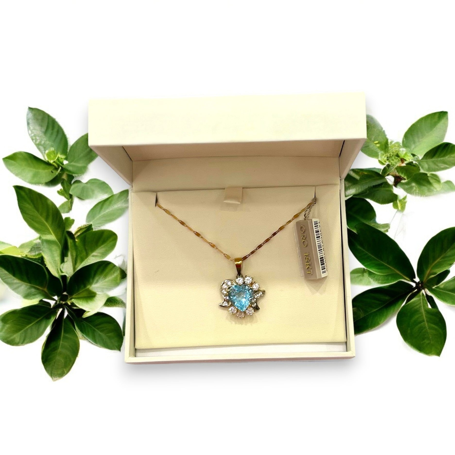 Collana in oro cuore dell'oceano - Oro18kt