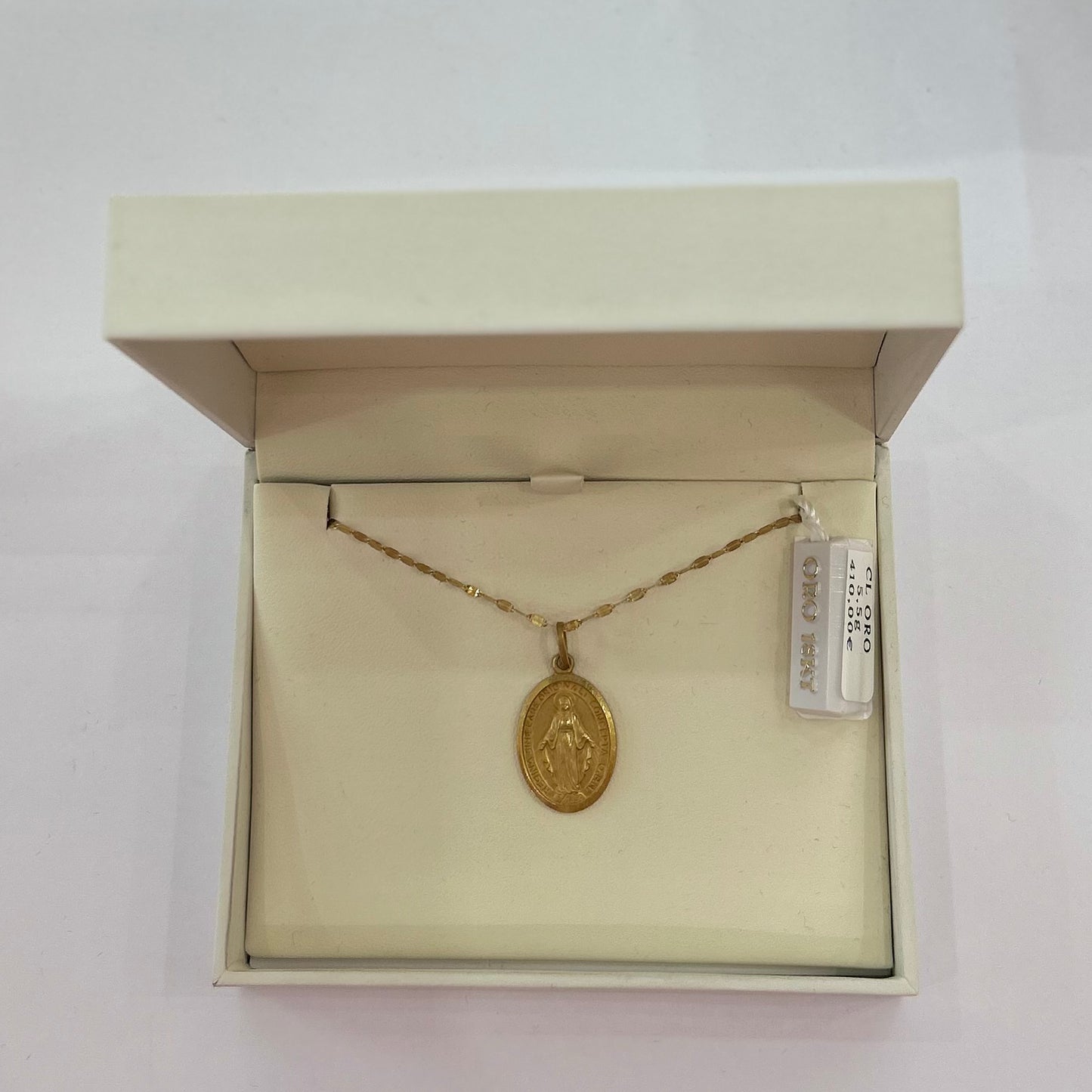 Collana in oro medaglia miracolosa - Oro18kt