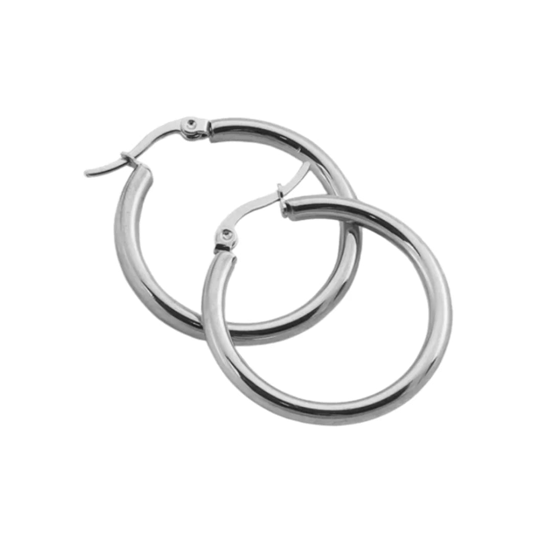 FALCO GIOIELLI - Cerchi in Oro18kt Linea Morbida - Oro Bianco - 1 gr.