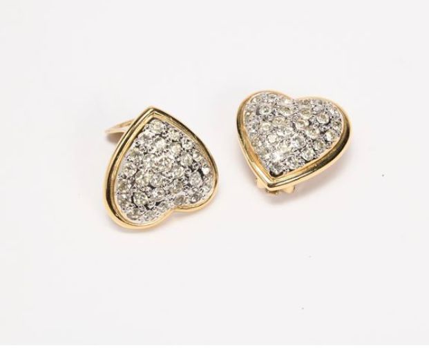 PREZIOSI ARGENTO 925 - ORECCHINI ARGENTO 925 COLOR ORO CON ZIRCONI ARGENTO