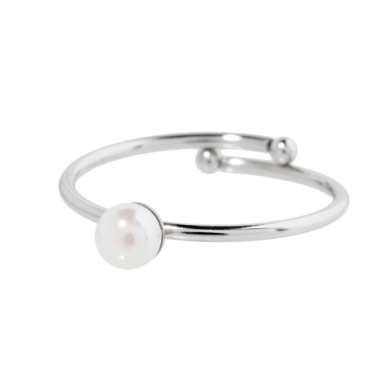 MARLU- Anello perla 4mm